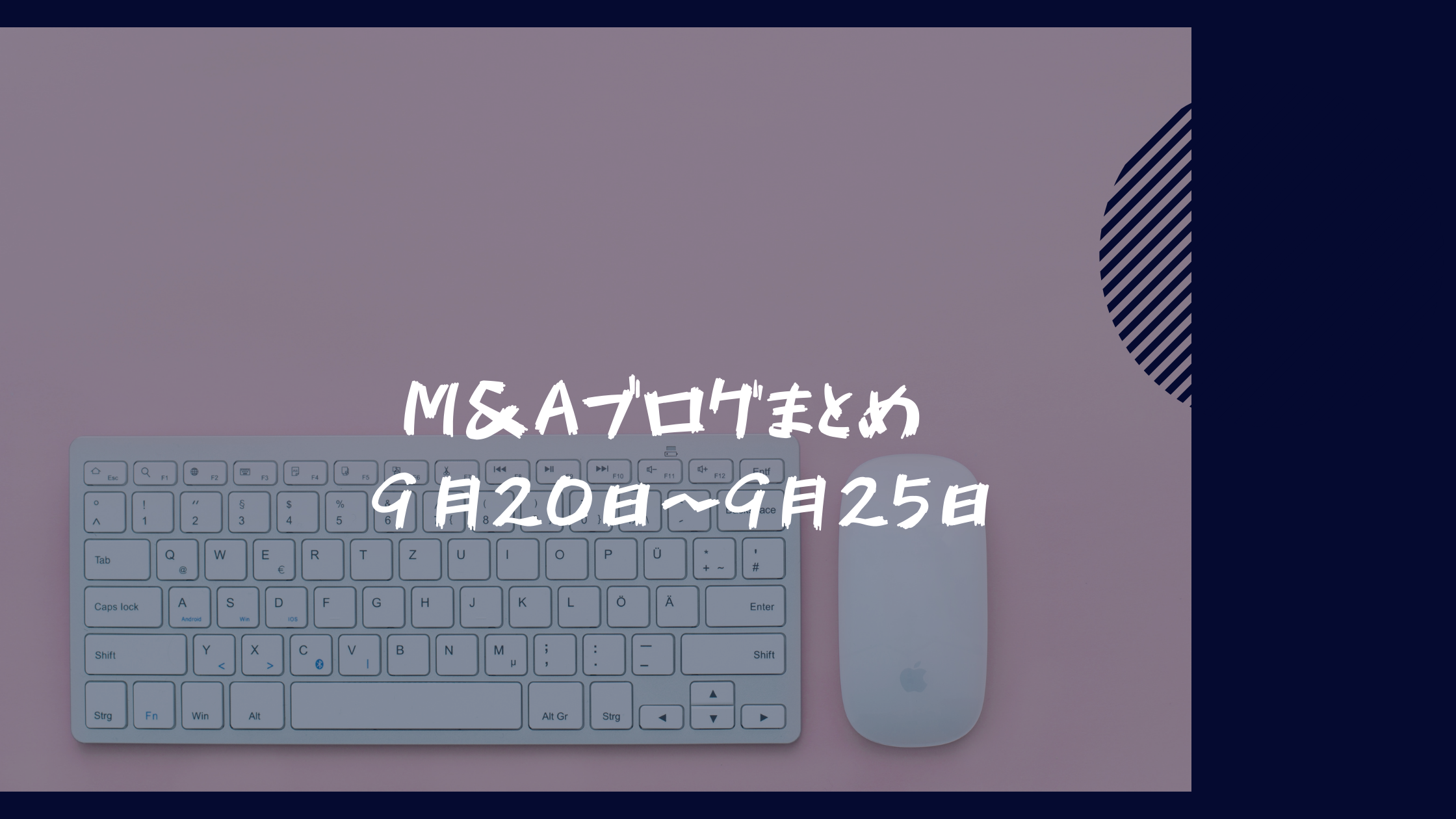 １週間のM&Aブログまとめ(２０２１年９月２０日〜２０２１年９月２５日)